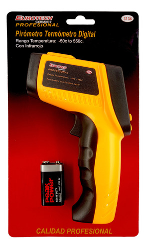 Termometro Pirometro Laser Digital Horno 550° | Eurotech