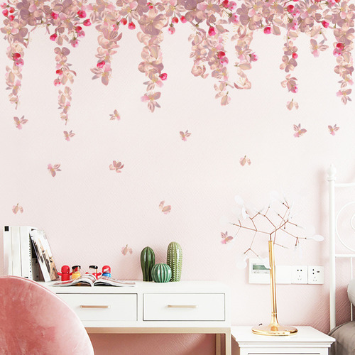 Adhesivos De Pared Colgantes Con Plantas, Flores Y Flores Fr