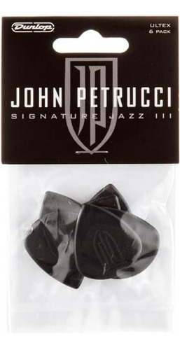 Púas John Petrucci Jazz Iii, 6/pack.