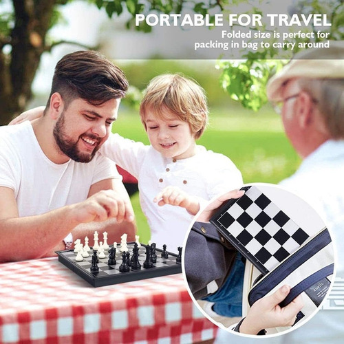 Mini Tablero Ajedrez Magnetico Juego De Mesa Portatil 14cm