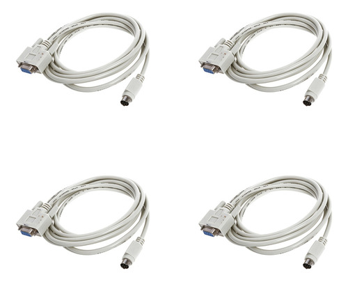 Cable De Descarga De 4 Conectores Db9p A 8p Mini Din Rs232,