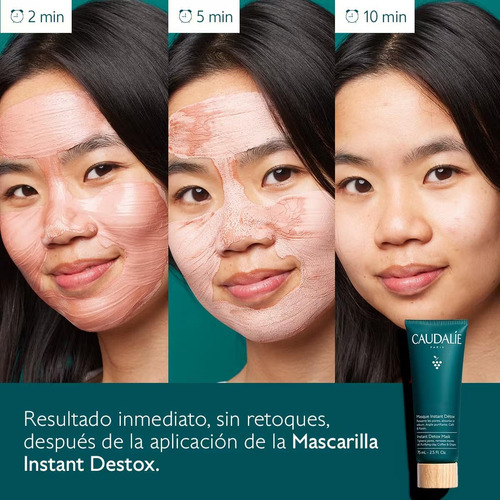 Máscara De Argila Instant Detox Caudalie - Limpe E Feche Vis