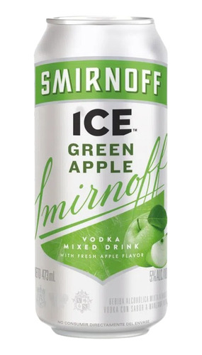 Vodka Smirnoff Ice Green Apple Lata 473ml Puro Escabio