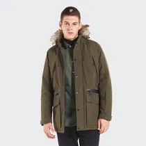 Comprar Campera Inflada Hombre Negra Con Capucha Parka Hombre