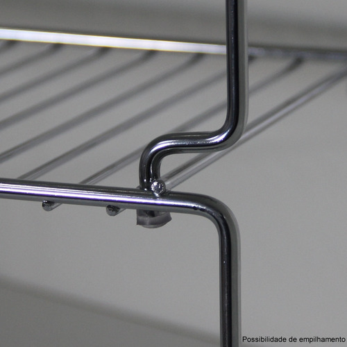 Prateleira Suporte Armário Cozinha Closet Empilhável 42cm