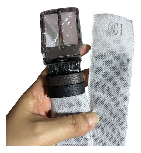 Cinto Para Caballero Reversible Cafe Y Negro Reversible Lisa 100