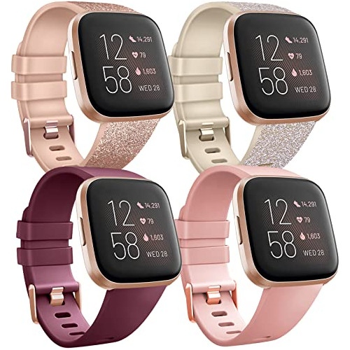 Paquete De 4 Correas Compatibles Fitbit Versa 2 Fitbit ...