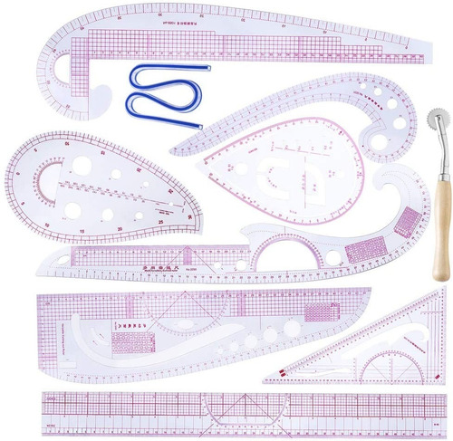 Set Reglas Francesa Profesionales Patchwork Sastre Quilting