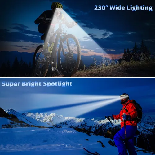 Linterna Frontal Recargable Zioeyiue 5 Modos 230° Led