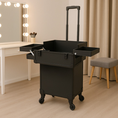 Maleta De Maquiagem Com Rodinhas 52cm Profissional
