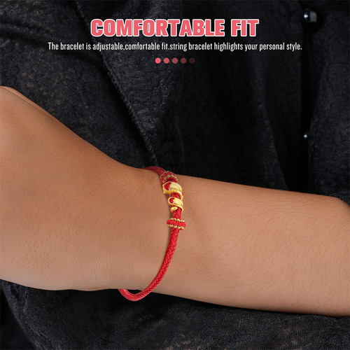Pulsera De Hilo Rojo De 2 Piezas: Año De La Serpiente 2025 H