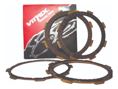 Discos De Clutch Pulsar 135 Wind125  (juego X 5 Pc) Vb10040