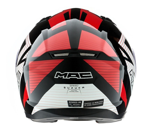 Imagen 4 de 8 de Casco Moto Integral Mac Speed Riot Negro Cuota Devotobikes