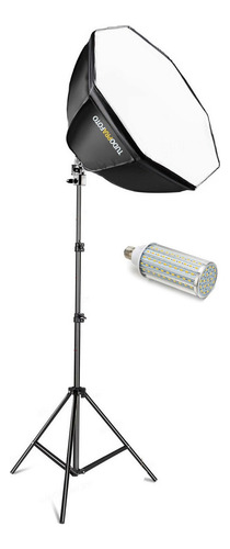 Kit Octabox 60cm Com Tripé Iluminação De Led Lâmpada 127/220V