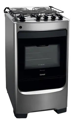 Fogão De Piso 4 Bocas Consul Cfo4nar Acendimento Automático Cor I...