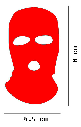 Pasamontañas Mascara Mask Sticker Vinil 2pzs $135 Mikegames