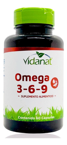 Omega 3, 6 Y 9 60 Cápsulas Vidanat Suplemento Alimenticio Sabor Sin Sabor