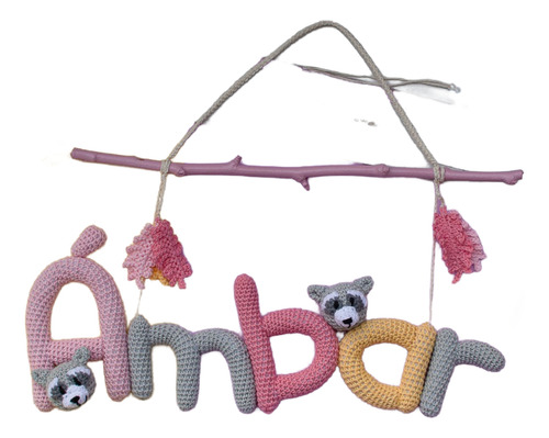 Nombres Tejidos Al Crochet Personalizable (precio Por Letra)