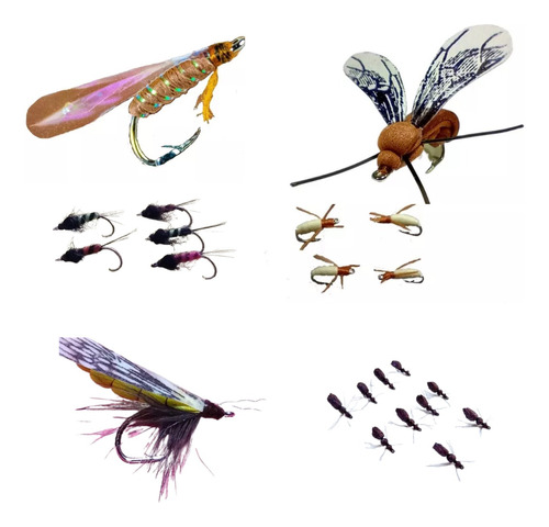 Fly Fishing 30 Mosca Isca Artificial Pesca Lambari Tilápia