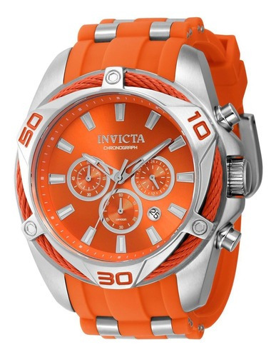 Reloj Para Hombres Invicta Bolt 40322 Naranja, Acero