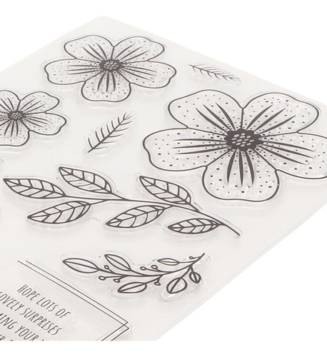 Sellos Transparentes Con Diseño De Hojas De Flores, 10 Unida