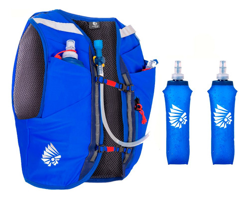 Chaleco Running Navajo Trail 8.0 Azul + 2 Botellas De 500 Cc