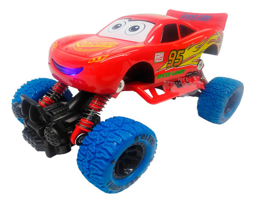 Rayo Mcqueen Carro Cars Monster Metalico Impulso Luz Sonido