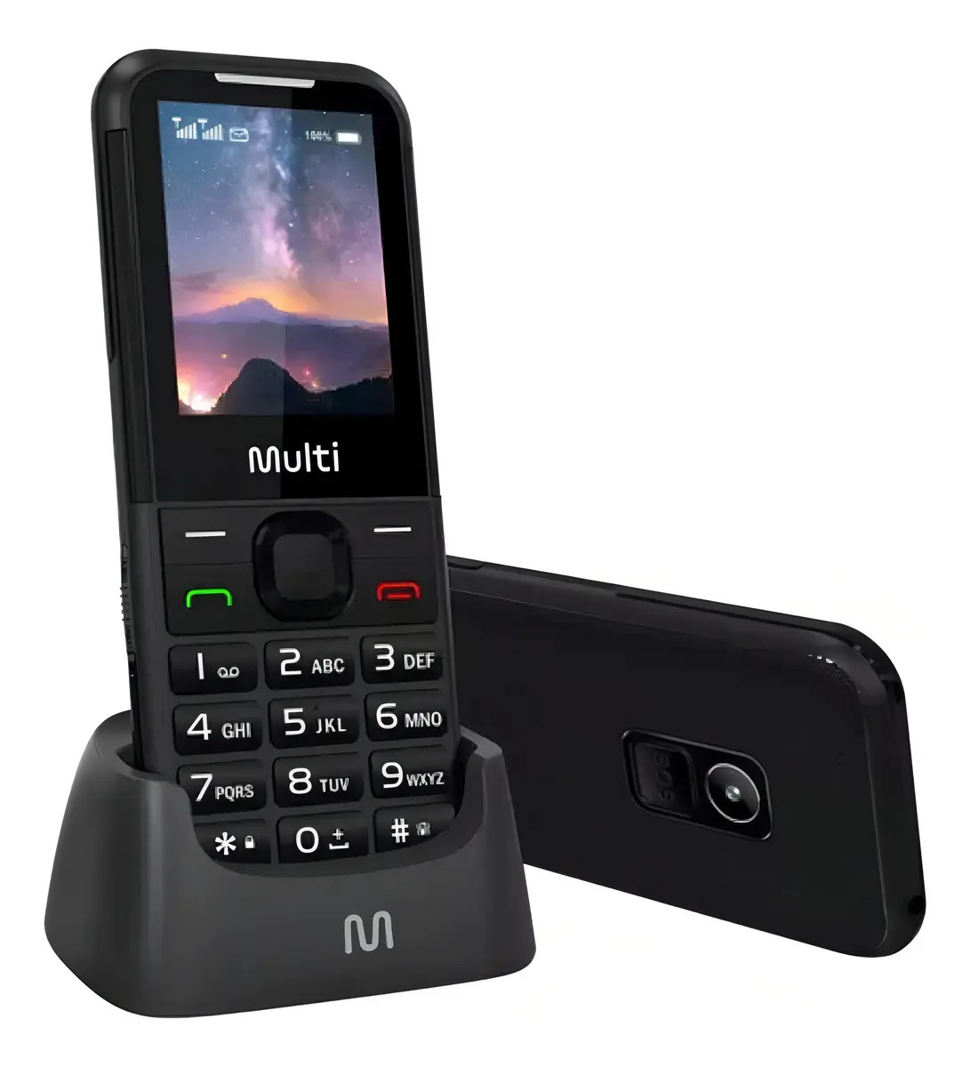 Multi Vita 4g C/ Base Carregadora Botão Sos - P9225 Cor Preto