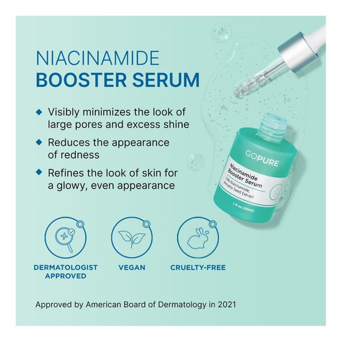 Gopura 10% Niacinamida Serum Booster Redidão Reduzindo Os A