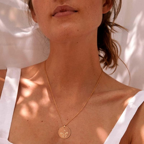 Collar Colgante Celestial Chapada Oro 18k Reloj De Arena