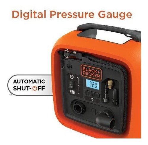 Imagen 2 de 6 de Inflador Inalámbrico Multiusos Black + Decker Bdinf12c 12v