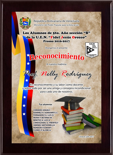 Imagen 9 de 10 de Placas De Reconocimiento En Sublimación