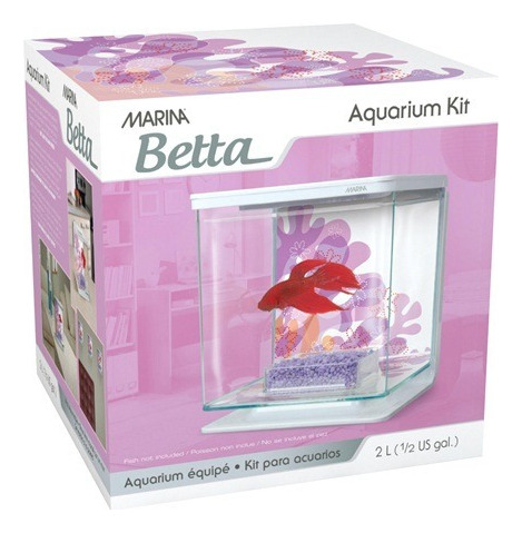 Marina Betta Kit Flower 2lt Bettera Acuario Peces Betta