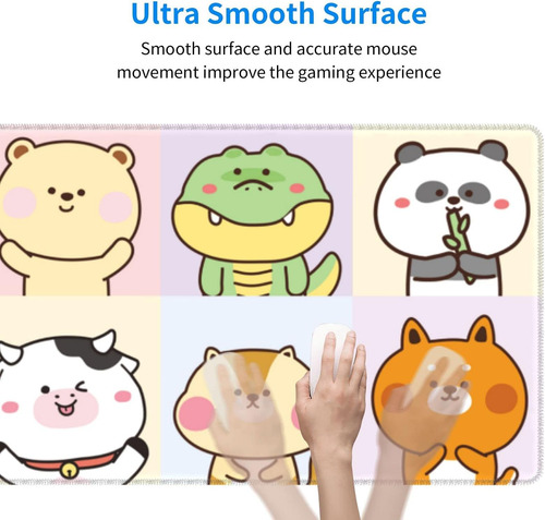 Alfombrilla De Ratón Para Juegos De Animales Kawaii, De Xl Y 2.