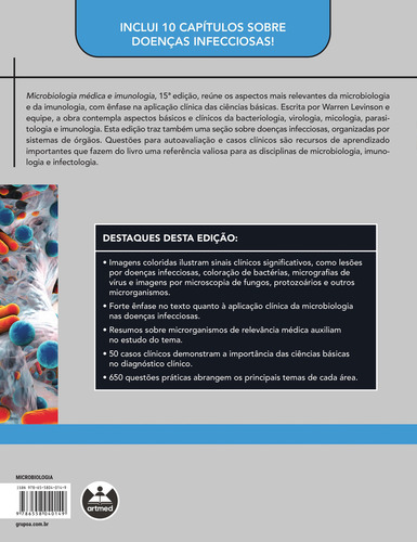 Microbiologia Médica e Imunologia: Um manual clínico para doenças infecciosas, de Levinson, Warren E.. Editorial Amgh, capa mole em português, 2021