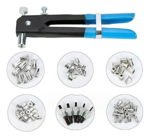 Kit Remachadora Tuerca 86 Piezas M3 A M8 Remache Ciego