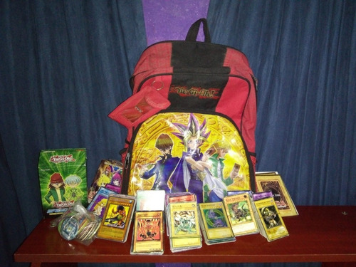 Lote De Cartas De Yugioh! + Tazos, Mochila & Gorra (Usado)