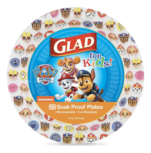 Glad For Kids Paw Patrol Emoji Platos De Papel|platos De Paw