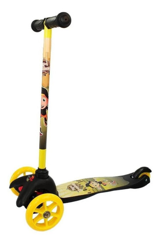 Patinete Unitoys Kit Aventura  amarelo  para crianças