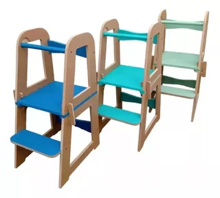 Torre De Aprendizaje-mesa,banco+silla Montessori - Pintadas