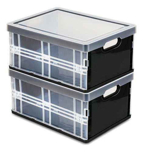 Contenedor Organizador Plegable De 10 Litros Con Tapa, Juego