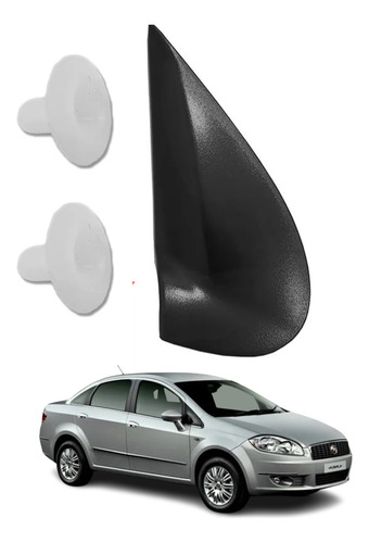  Moldura + Buchas Acabamento Paralama Direito Fiat Linea