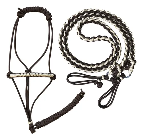 comprar Kit Cabresto 7 Nós De Corda Trançada E Rédea Grossa De Nylon