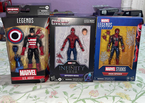 Marvel Legends, U.s. Agent, Spiderman, Iron Spider Figuras