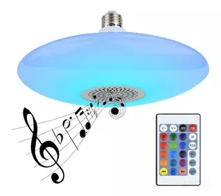 Parlante Foco Led Bluetooth - Control Remoto Colorido Rgb