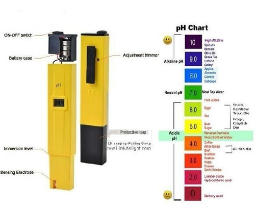 Imagen 3 de 6 de Peachimetro Phmetro Medidor Ph Digital Calibrado Tester Loc