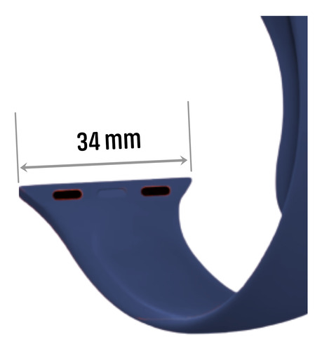 Malla Smart Watch 42 44 Mm Silicona Azul Oscuro 4.2 Cm