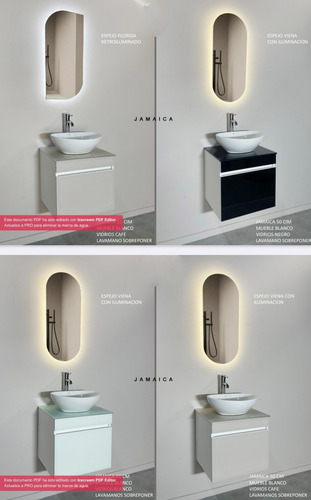 Eco Mueble Jamaica Baño Grifería Lavamanos Espejo