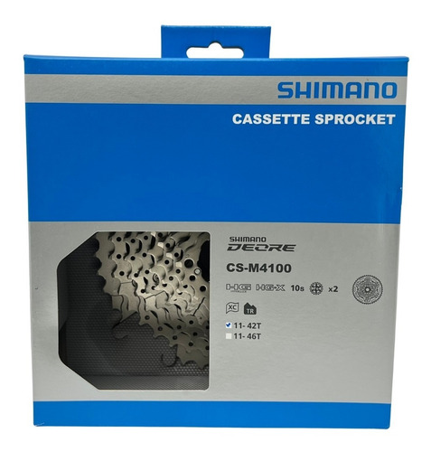 Imagem 4 de 6 de Cassete Shimano Deore M4100 11/42d 10v Corrente Kmc X10 20v