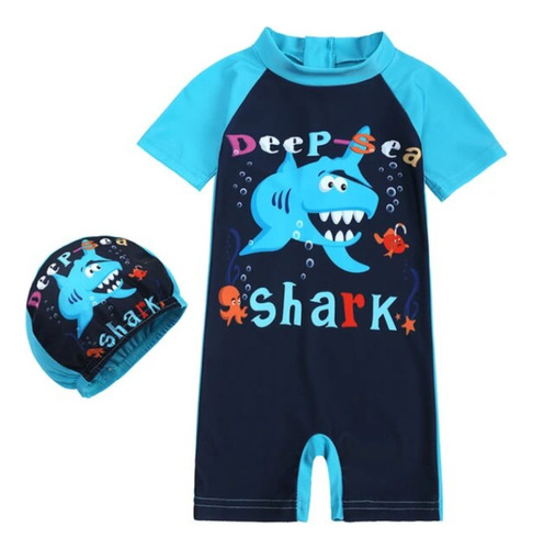 Traje De Baño Enterito Gorra Proteccion Uv Be Autentic Kids